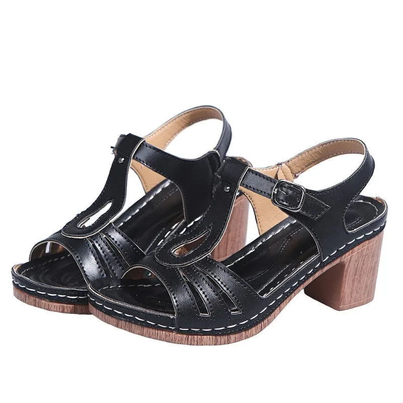 Vanccy Women High Heels Casual Sandals