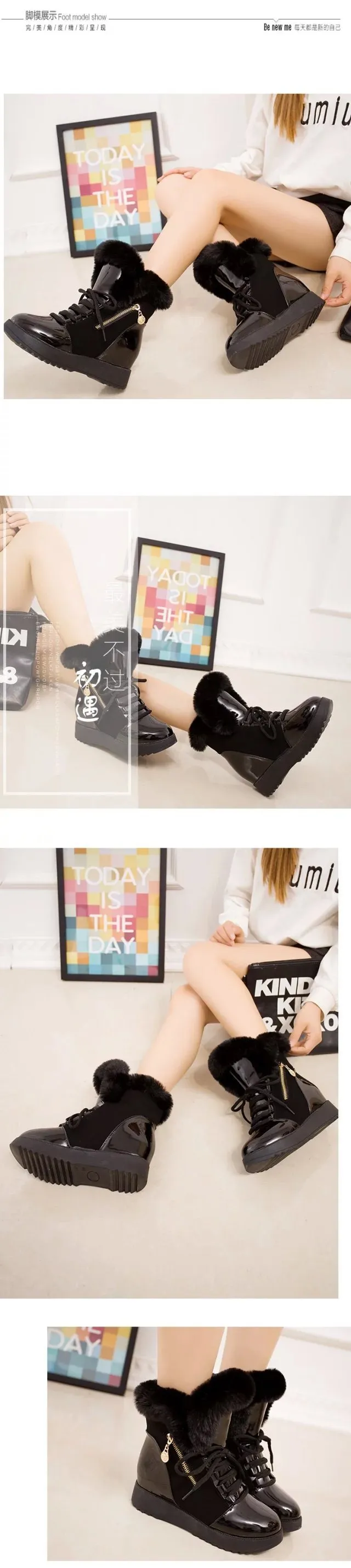Women Boots platform Winter Shoes Women Snow Boots