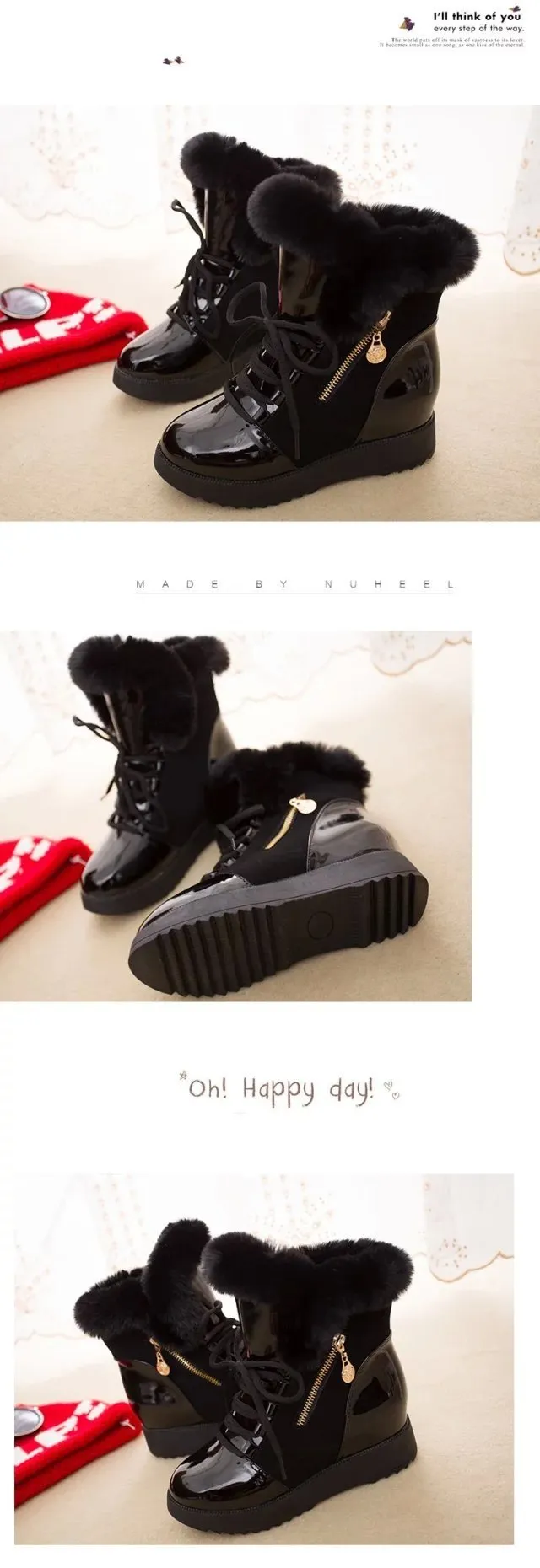 Women Boots platform Winter Shoes Women Snow Boots
