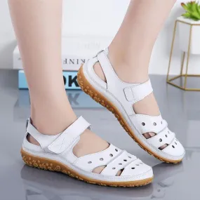 Women's closed toe hollow breathable loafers sandals