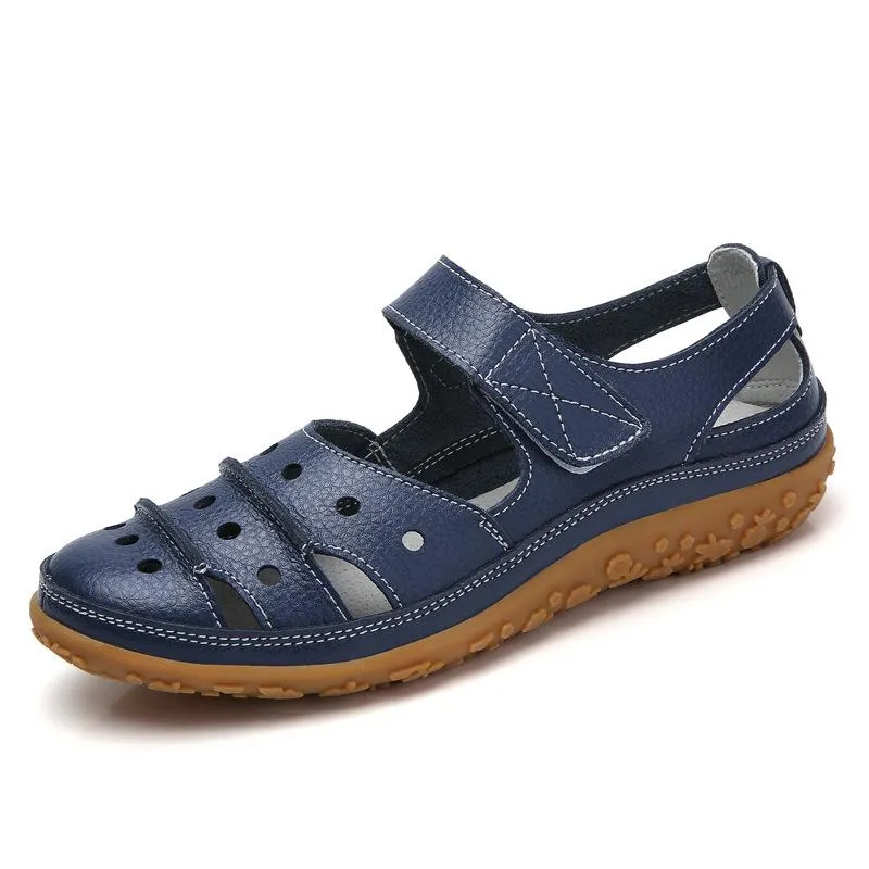 Women's closed toe hollow breathable loafers sandals