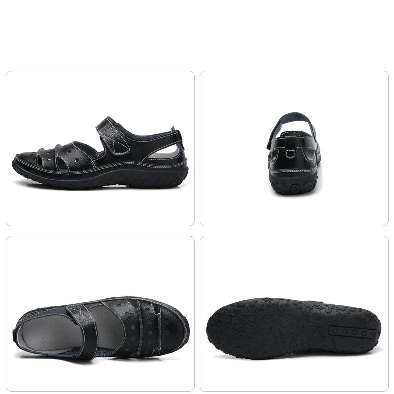Women's closed toe hollow breathable loafers sandals
