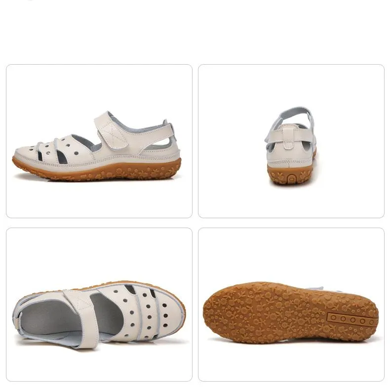 Women's closed toe hollow breathable loafers sandals