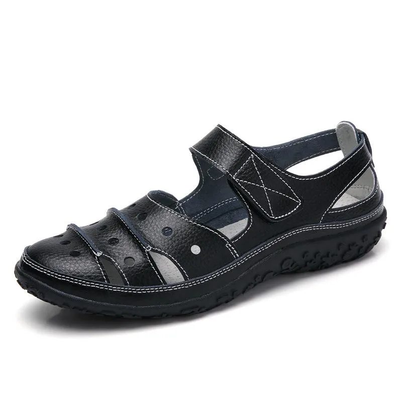 Women's closed toe hollow breathable loafers sandals