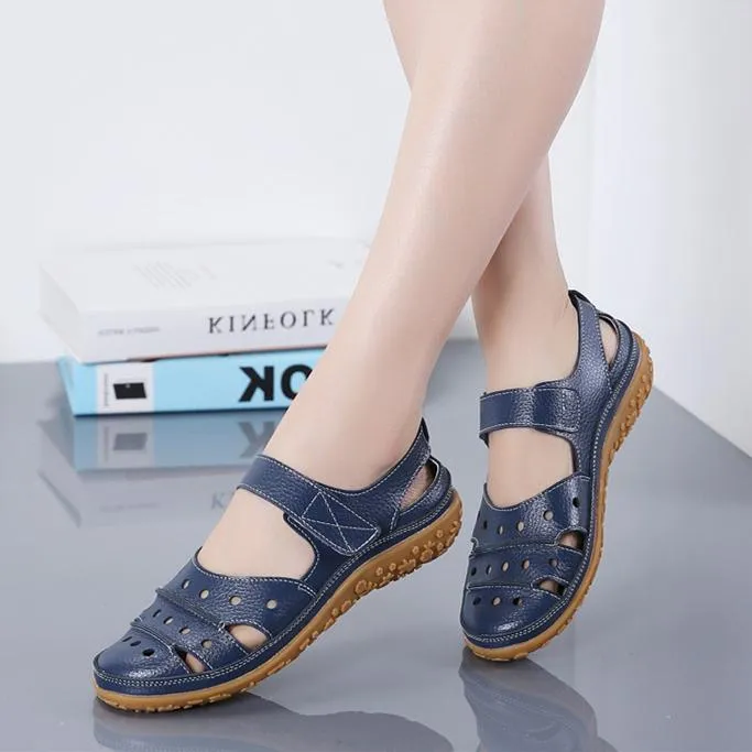 Women's closed toe hollow breathable loafers sandals