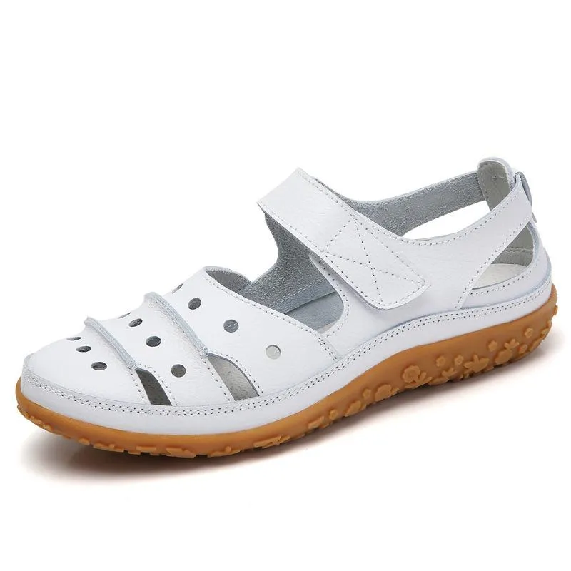 Women's closed toe hollow breathable loafers sandals