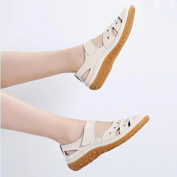 Women's closed toe hollow breathable loafers sandals
