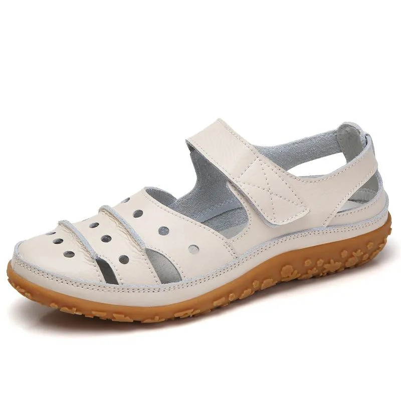 Women's closed toe hollow breathable loafers sandals