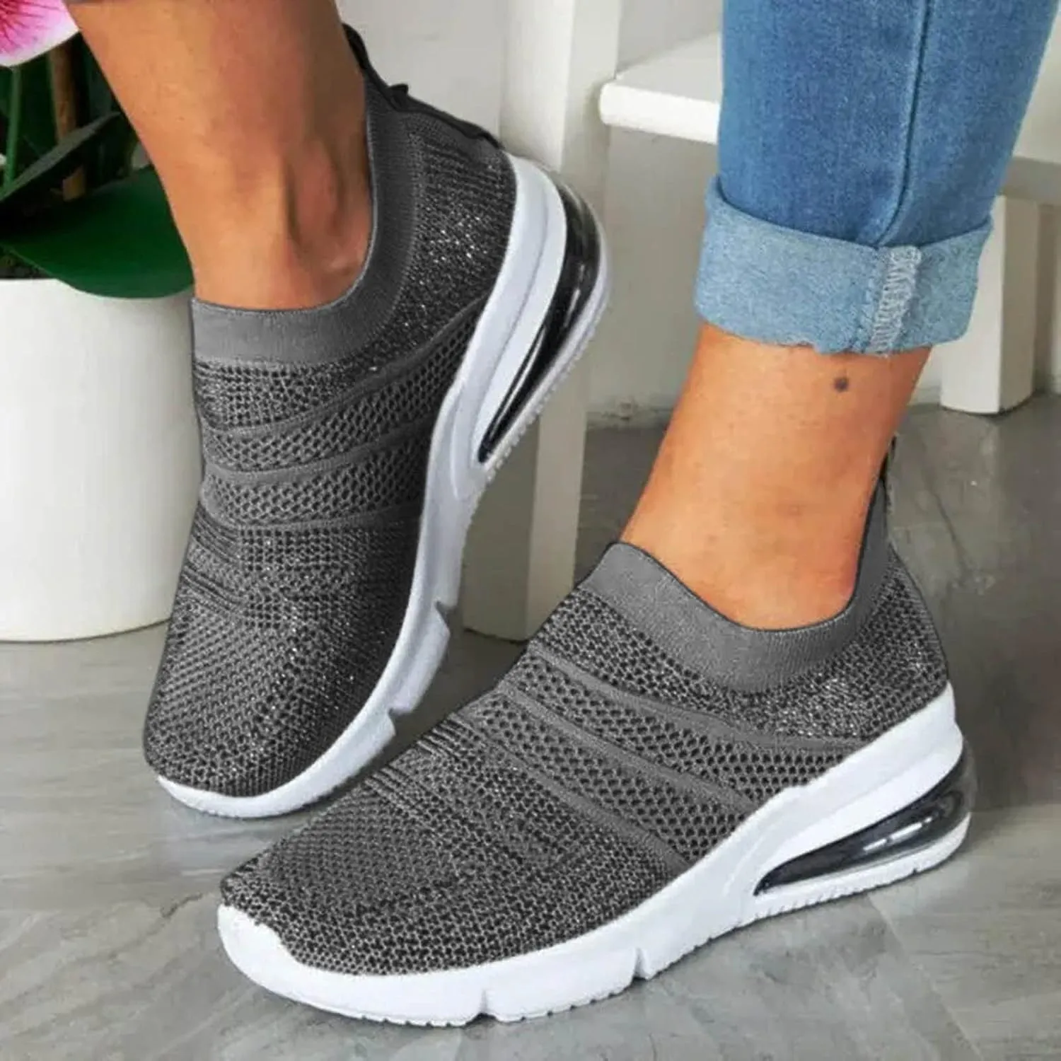 Womens Fashion Sneakers 2023 Wedge Heel Non Slip Work Shoes Women Wide Womens Athletic Shoes Wide Width Stylish Platform Sneakers for Women 2023 Zapatos Negros De Vestir Bajos para Mujer