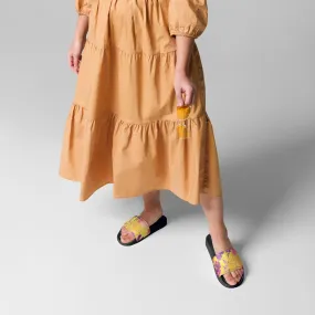 Yellow Floral Women's Slides for Effortless Summer Style